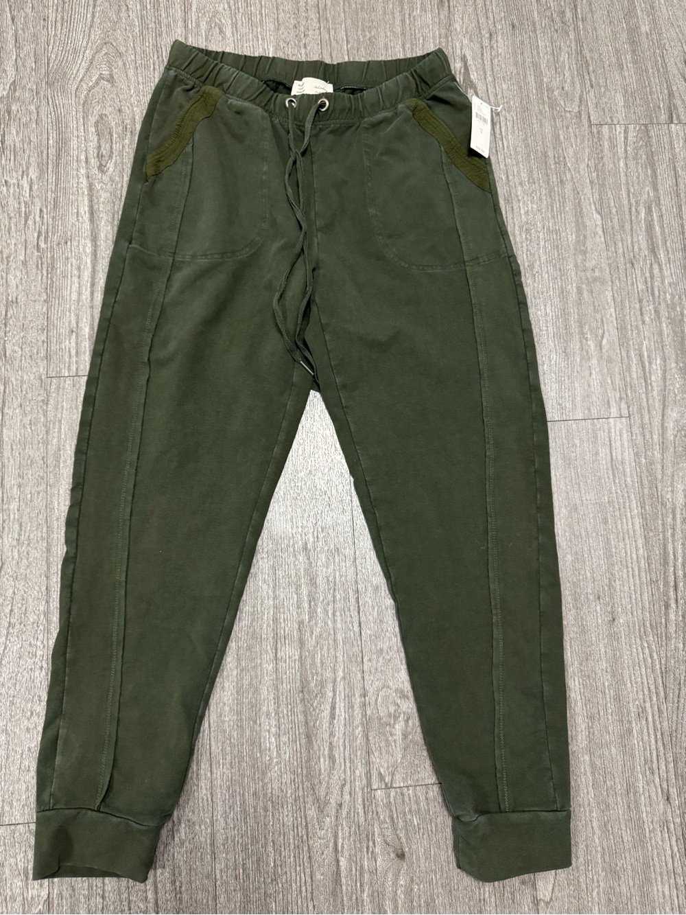 Anthropologie Olive Green Drawstring Jogger Pants